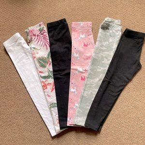 Bundle of 6 Girl’s Leggings - Size 5T